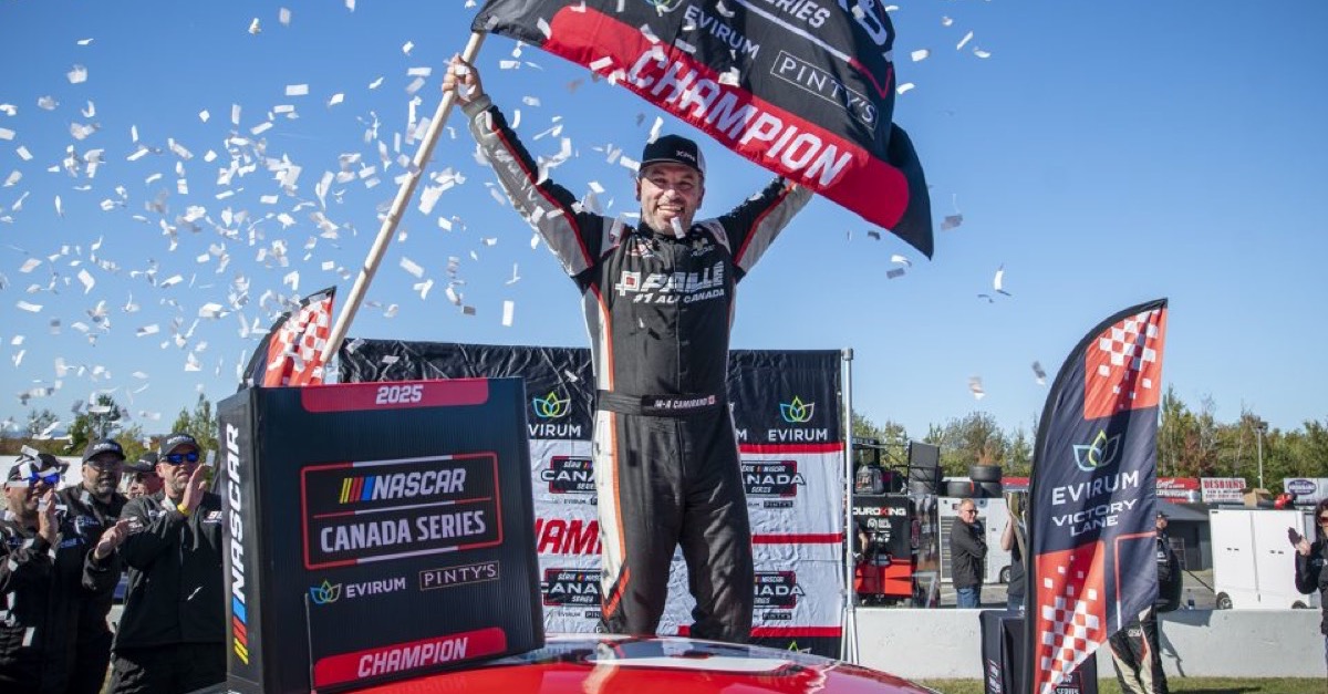 Camirand schreibt Geschichte: Doppelsieg und Titelverteidigung in der NASCAR Canada Series