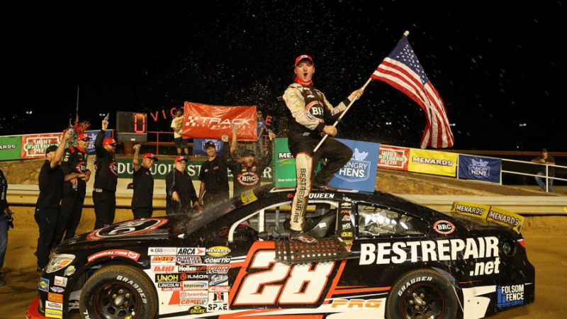 Brenden Queen gewinnt ARCA-Rennen in DuQuoin trotz technischer Probleme