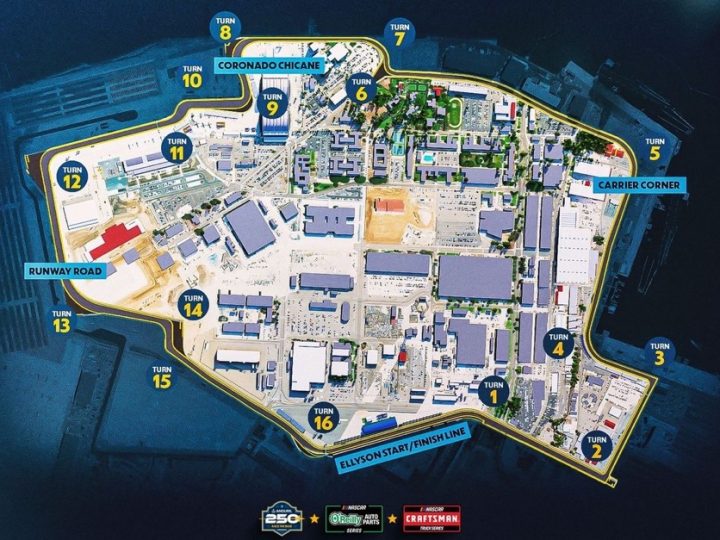 NASCAR-Boxenfunk 2025: Layout für San-Diego-Rennen auf Militärbasis präsentiert