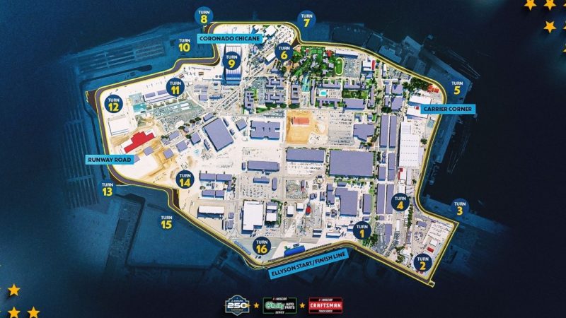NASCAR-Boxenfunk 2025: Layout für San-Diego-Rennen auf Militärbasis präsentiert